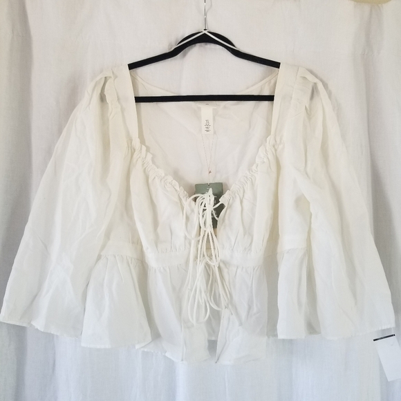 H&M | x Brock Collection White Lyocell Blend Blouse - Picture 2 of 11